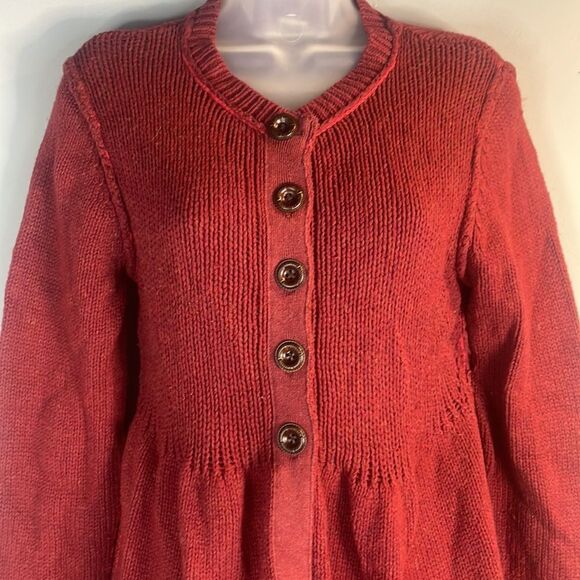 Ruff Hewn Red Button-Up Cardigan - Picture 3 of 10